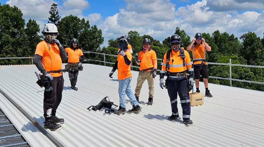 Wellington commercial roofing project on a large building